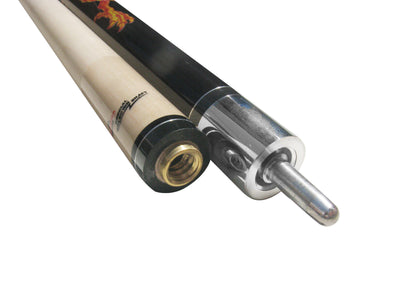 Champion Fire Dragon DL1 Billiard Pool Cue – Predator Uni-Loc Joint, Low Deflection Shaft, Hard Case, Joint Protectors & Playing Glove