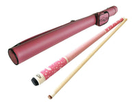 Champion Pink Pool Cue Stick with Low Deflection Shaft, Hard Case, Cuetec Glove