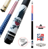 Champion Gator GA2 Pool Cue Stick with Low Deflection Shaft, Pool Glove - same as Predator 314 taper