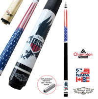 Champion Gator GA2 Pool Cue Stick with Low Deflection Shaft, Pool Glove - same as Predator 314 taper