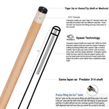 Champion White Dragon Pool Cue Stick with Uniloc Joint, Low Deflection Shaft