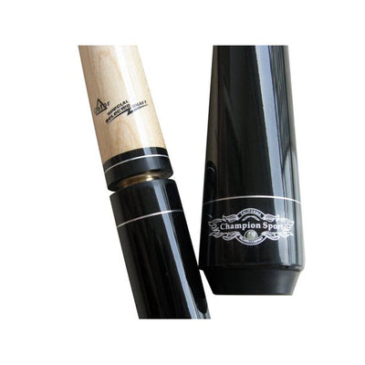 Champion Green Spider Billiard Pool Cue, Black Nemesis break cue, 2X2 Black Case