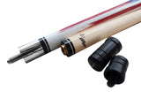 Champion GA2 Gator Pool Cue Stick, 314 Taper, 5/6x 18 Joint, white or Black Case