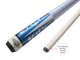 Champion Gator Blue TR5 Pool Cue Stick (5/16 x18), White or Black Hard Case, Cuetec Glove