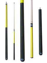 Champion Yellow Spider Billiard Pool Cue, BK1 Jump and break cue, 2X2 Black Case