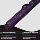 Champion 2X2,2X3,3X4 Nylon Billiard Pool Cue Stick Purple Hard Case 3S2B,2S2B,4S3B