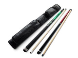 Champion Spider Green Pool Cue Stick, Gator Jump&Break cue, 2X2 Black Case, 2 Billiard gloves (18 oz - 21 oz)