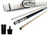 Champion Lost pieces Series Putere Pool Cue Stick, Black or White Hard Case, Pro Taper Shaft, 5/16X18 Joint , Model: LPC3-18