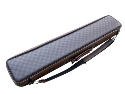 Instroke Cases Brown Cue bag Leatherette 4x8 Pool Cue Case Hold 4 Butts 8 Shafts