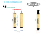 New Champion Weighted Pool Cue Extension Uniloc Joint, 4or 5 inch long