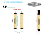 New Champion Weighted Pool Cue Extension PREDATOR Uniloc Joint, 4or 5 inch long