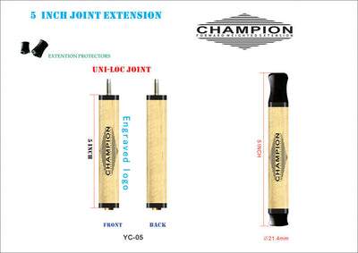 New Champion Weighted Pool Cue Extension PREDATOR Uniloc Joint, 4or 5 inch long