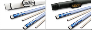Champion Gator Blue TR5 Pool Cue Stick (5/16 x18), White or Black Hard Case, Champion Glove