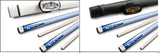 Champion Gator Blue TR5 Pool Cue Stick (5/16 x18), White or Black Hard Case, Cuetec Glove