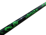 Champion Green Dragon Pool Cue Stick, Billiard Glove - Predator 314 Taper ,Tip size: 12mm,12.5mm, 13 mm