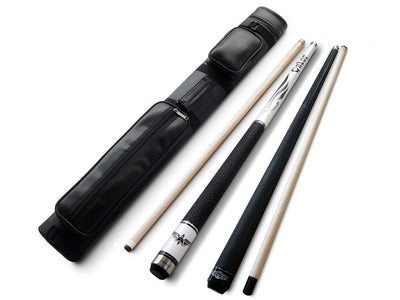 Champion White Spider Billiard Pool Cue  , BK2 Jump and break cue  , 2X2 Black Case