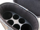 Champion  Leatherette 2x4 Pool Cue Case with Stand(2 Butts 4 Shafts)- Black with Brown