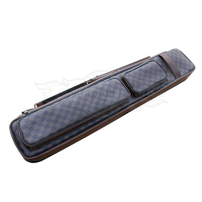 Instroke Cases Brown Cue bag Leatherette 4x8 Pool Cue Case Hold 4 Butts 8 Shafts