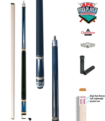 Champion LPC2 Pool Cue Stick 5/16 x 18 Joint,Low-Deflection Shaft,Pro Taper,58 inches or 60 inches long