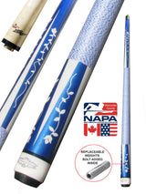 Champion Gator Blue TR5 Pool Cue Stick (5/16 x18), White or Black Hard Case, Cuetec Glove