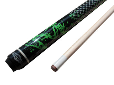 Champion Green Dragon Pool Cue Stick, Billiard Glove - Predator 314 Taper ,Tip size: 12mm,12.5mm, 13 mm