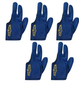 5 Champion Sport Dark Blue Billiards Gloves For Pool Cues Stick (5 pieces)