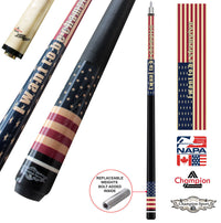 Champion GA1 Gator Pool Cue Stick, 314 Taper, 5/6x 18,  Black or white case