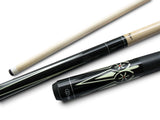 Champion Spider Green Pool Cue Stick, ST-9 Breaking cue, 2X2 Black Case, 2 Glove (18 oz - 21 oz)