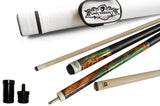 Champion constellation series pool cue-Model No: Model No: CN-4, 56 inches long, Tip size: 11.75mm, 12.5mm,12.75mm or 13mm, Uniloc Joint with joint protectors, White case or Black Case