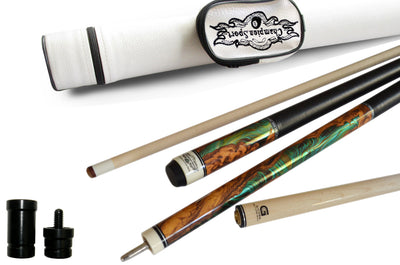 Champion constellation series pool cue-Model No: Model No: CN-4, 56 inches long, Tip size: 11.75mm, 12.5mm,12.75mm or 13mm, Uniloc Joint with joint protectors, White case or Black Case