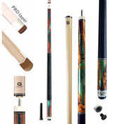Champion constellation series pool cue-Model No: Model No: CN-4, 56 inches long, Tip size: 11.75mm, 12.5mm,12.75mm or 13mm, Uniloc Joint with joint protectors, White case or Black Case