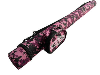 Champion 1x1 Hard Pool Cue Billiard Stick Camo Carrying Case 1B1S Nylon Case(Camo purple)