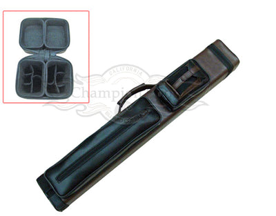 Champion leatherette Cue Cases 4x6 Holds 4 butts and 6 shafts pool cue,   Model: I-62605DB Dark Brown