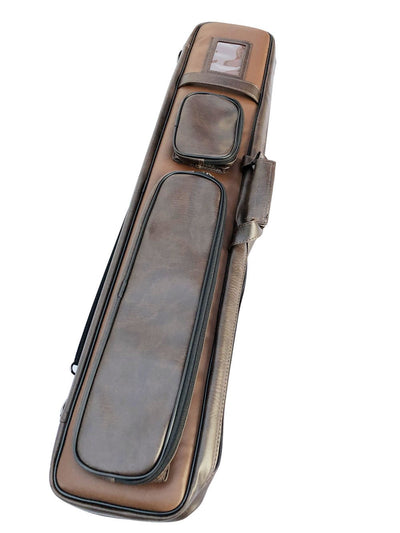 Champion Cases soft Cue bag Leatherette 4x8 Pool Cue Case (4 BUTT 8 SHAFT), Brown D-0437