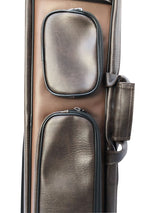 Champion Cases soft Cue bag Leatherette 4x8 Pool Cue Case (4 BUTT 8 SHAFT), Brown D-0437