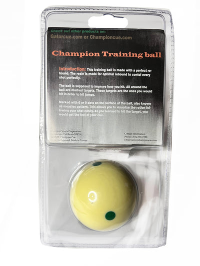 Champion 2-1/4" Billiard Practice Training Pool Cue Ball (6 Green dot),buy 2 get 1 free
