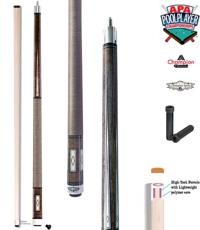 Champion LPC1 Pool Cue Stick 5/16 x 18 Joint,Low-Deflection Shaft,Pro Taper,58 inches or 60 inches long