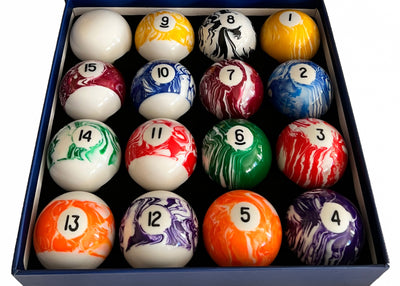 Champion  Marble Pool Balls set (Light Marble) Complete 16 Ball Set, buy 2 get 1 free