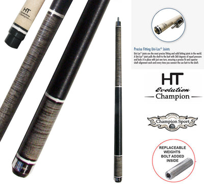 Champion Inlaid Custom Billiard NA Pool Cue Stick, Hybrid Shaft, Uni-loc Joint, Model: NA1