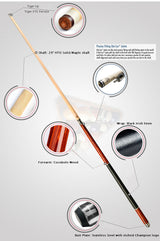 Champion Inlaid Custom Billiard NA Pool Cue Stick, Hybrid Shaft, Uni-loc Joint, Model: NA6