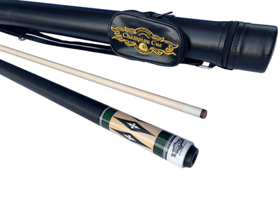 Champion Lost pieces Series Noroc Pool Cue Stick, White or Black Hard Case,Pro Taper Shaft, Uniloc Joint, Model: LPC504-U