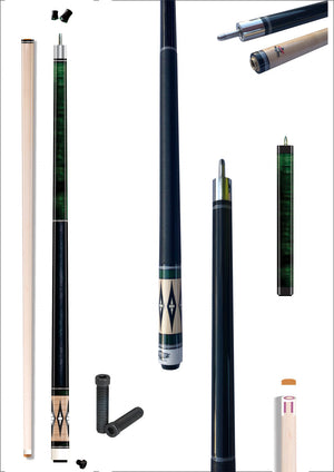 Champion Noroc Pool Cue Stick Uniloc Joint, Low-Deflection Shaft,Pro Taper,Model: LPC504-U