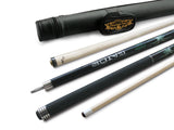 Champion Black Spider Pool Cue Stick (13mm, Radial Joint), Black or White Case, Cuetec or Champion Glove