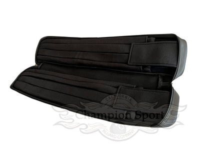 Champion Black bag Leatherette 4x8 Pool Cue Case Hold 4 Butts 8 Shafts, Black D-0437