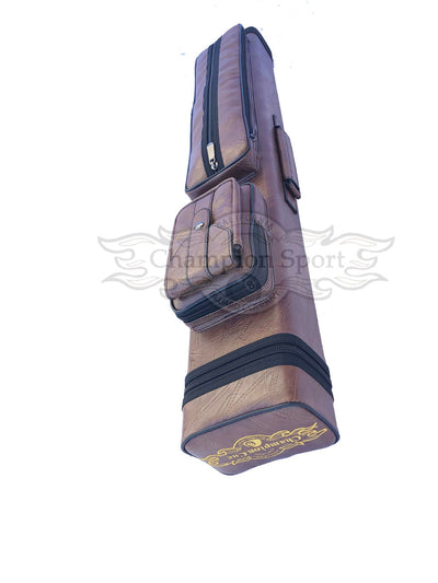 Champion leatherette Cue Cases 4x6 Holds 4 butts and 6 shafts pool cue,   Model: I-62605DB Dark Brown