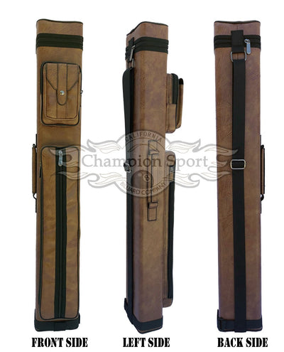 Champion leatherette Cue Cases 4x6 Holds 4 butts and 6 shafts pool cue,  Model: I-62605