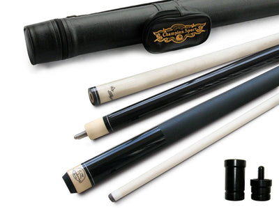 35% Off! Champion ST14 Black Pool Cue Stick , Black or White Pool Case, Champion Glove