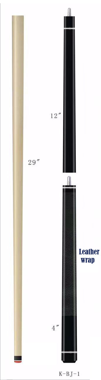 Champion Hermes Jump and break Cue, Champion Glove, 57 inches long, Model: K-BJ-1 All Black