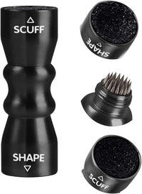Champion Billiards Pool Cue Tip Repair Tool Accessories include scuff or shaper, tapper and aerator, 3 in 1 pool cue tip tool- Black color