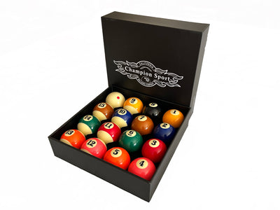 Champion Pro TV  2-1/4" Billiard Pool Ball Set Complete 16 Ball Set